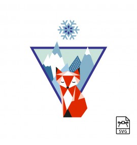 Mountain fox - Vector graphics
